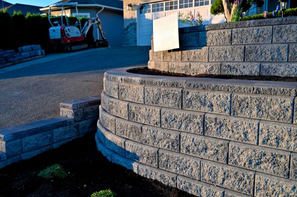 Stone Retaining Wall Repair in Bloomington